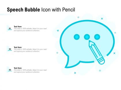 Speech bubble icon with pencil