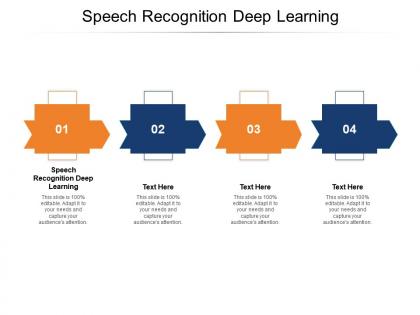 Speech recognition deep learning ppt powerpoint presentation summary maker cpb