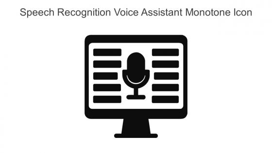 Speech Recognition Voice Assistant Monotone Icon In Powerpoint Pptx Png And Editable Eps Format