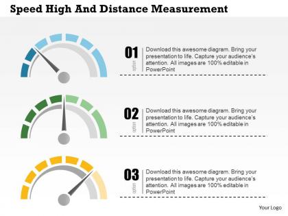 Speed height and distance measurement flat powerpoint design