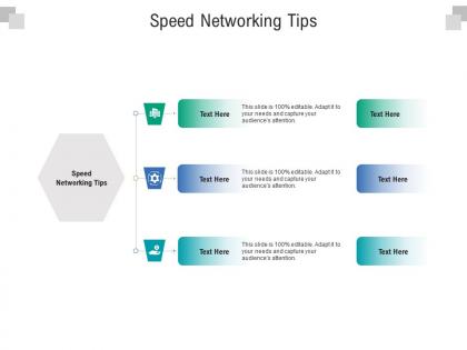 Speed networking tips ppt powerpoint presentation icon professional cpb