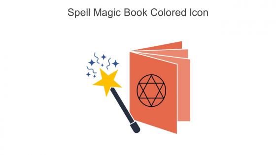 Spell Magic Book Colored Icon In Powerpoint Pptx Png And Editable Eps Format