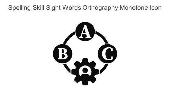 Spelling Skill Sight Words Orthography Monotone Icon In Powerpoint Pptx Png And Editable Eps Format