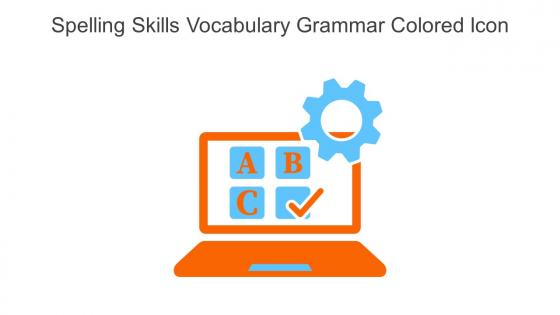 Spelling Skills Vocabulary Grammar Colored Icon In Powerpoint Pptx Png And Editable Eps Format