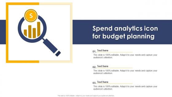 Spend Analytics Icon For Budget Planning