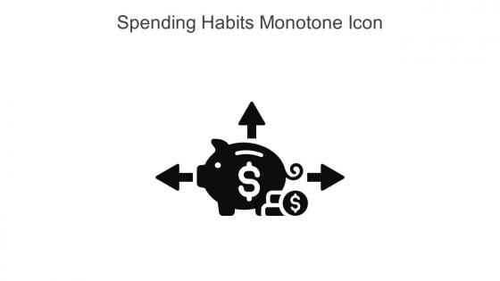 Spending Habits Monotone Icon In Powerpoint Pptx Png And Editable Eps Format