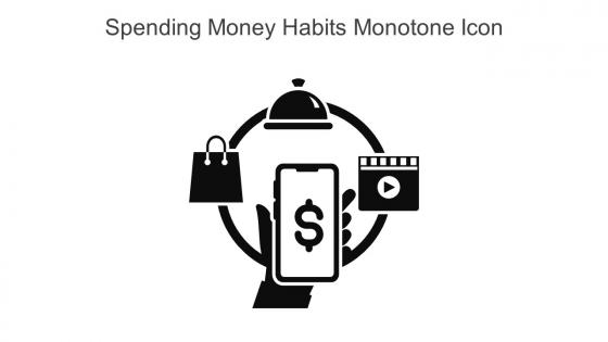 Spending Money Habits Monotone Icon In Powerpoint Pptx Png And Editable Eps Format