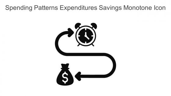 Spending Patterns Expenditures Savings Monotone Icon In Powerpoint Pptx Png And Editable Eps Format