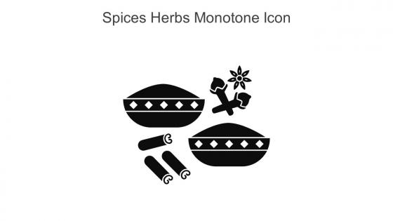 Spices Herbs Monotone Icon In Powerpoint Pptx Png And Editable Eps Format