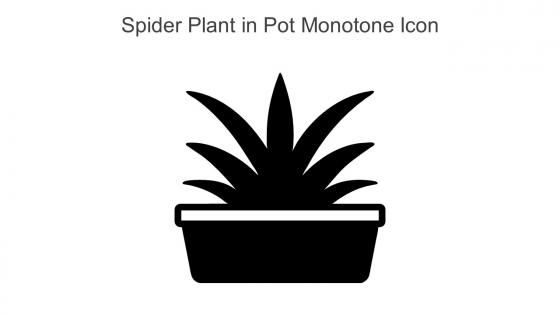 Spider Plant In Pot Monotone Icon In Powerpoint Pptx Png And Editable Eps Format