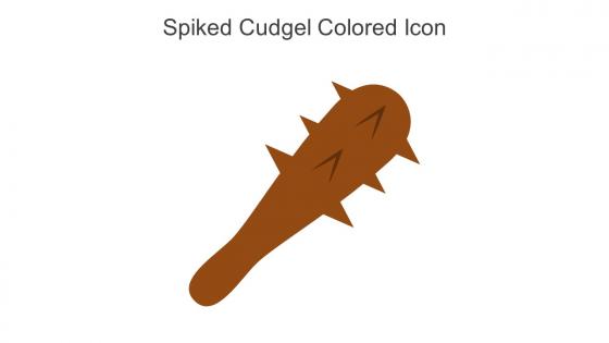 Spiked Cudgel Colored Icon In Powerpoint Pptx Png And Editable Eps Format