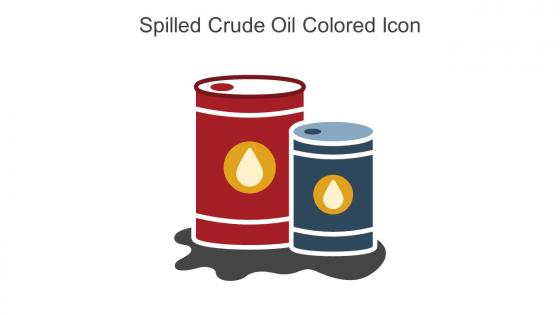 Spilled Crude Oil Colored Icon In Powerpoint Pptx Png And Editable Eps Format