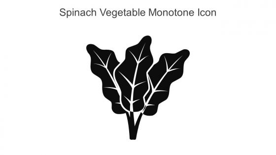 Spinach Vegetable Monotone Icon In Powerpoint Pptx Png And Editable Eps Format