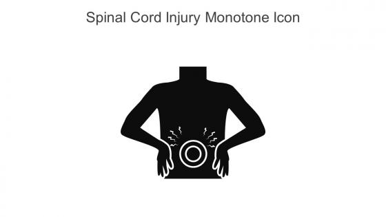 Spinal Cord Injury Monotone Icon In Powerpoint Pptx Png And Editable Eps Format