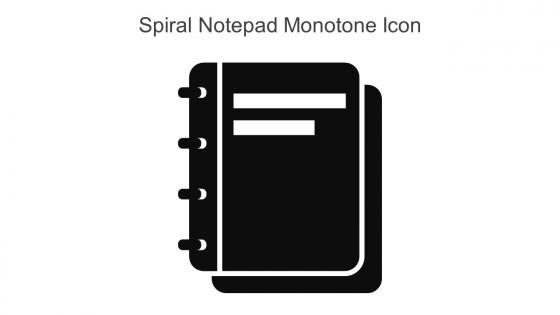 Spiral Notepad Monotone Icon In Powerpoint Pptx Png And Editable Eps Format