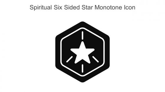 Spiritual Six Sided Star Monotone Icon In Powerpoint Pptx Png And Editable Eps Format