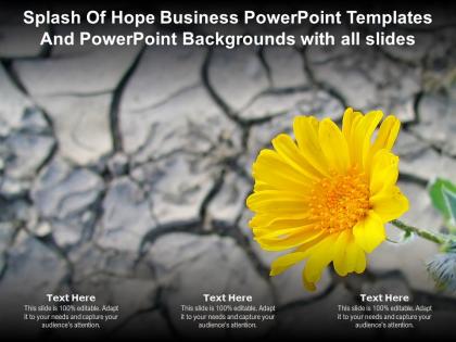 Splash of hope business powerpoint templates with all slides ppt powerpoint