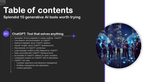 Splendid 10 Generative Ai Tools Worth Trying Table Of Contents AI SS V
