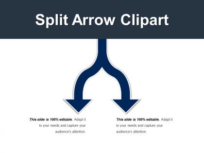 Split arrow clipart ppt slide