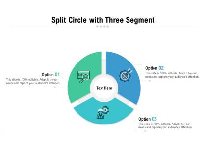 Split circle with three segment
