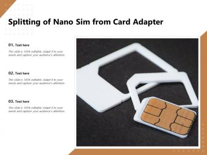 Splitting of nano sim from card adapter