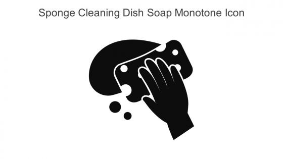 Sponge Cleaning Dish Soap Monotone Icon In Powerpoint Pptx Png And Editable Eps Format