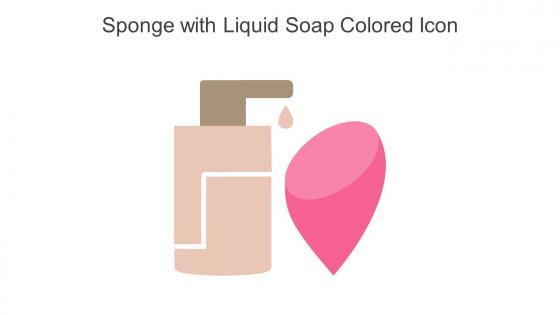 Sponge With Liquid Soap Colored Icon In Powerpoint Pptx Png And Editable Eps Format