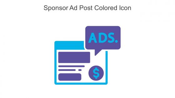 Sponsor Ad Post Colored Icon In Powerpoint Pptx Png And Editable Eps Format