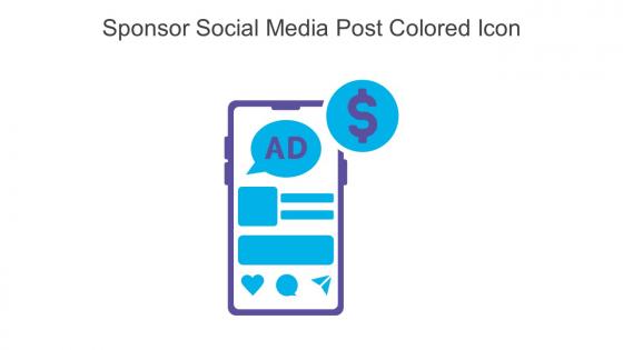 Sponsor Social Media Post Colored Icon In Powerpoint Pptx Png And Editable Eps Format