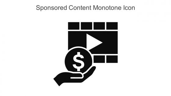 Sponsored Content Monotone Icon In Powerpoint Pptx Png And Editable Eps Format