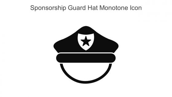 Sponsorship Guard Hat Monotone Icon In Powerpoint Pptx Png And Editable Eps Format