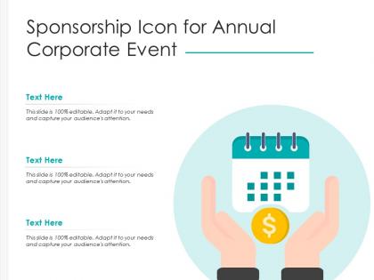Sponsorship icon for annual corporate event