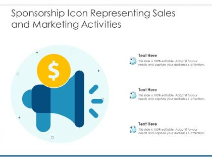 Sponsorship icon representing sales and marketing activities