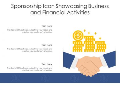 Sponsorship icon showcasing business and financial activities