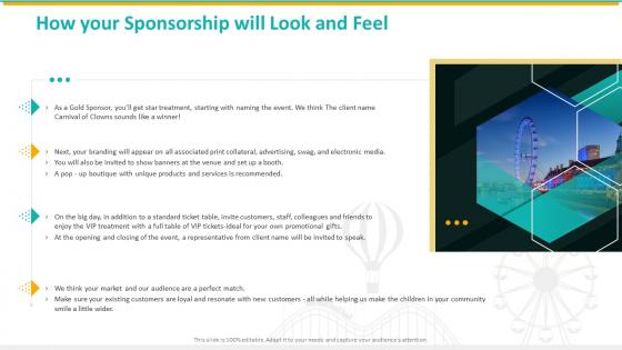Sponsorship proposal letter how your sponsorship will look and feel