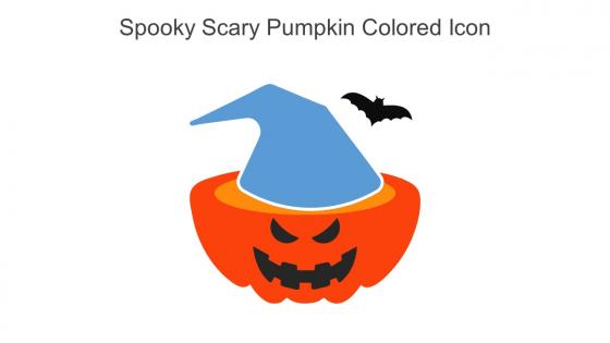 Spooky Scary Pumpkin Colored Icon In Powerpoint Pptx Png And Editable Eps Format