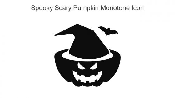 Spooky Scary Pumpkin Monotone Icon In Powerpoint Pptx Png And Editable Eps Format