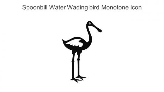 Spoonbill Water Wading Bird Monotone Icon In Powerpoint Pptx Png And Editable Eps Format