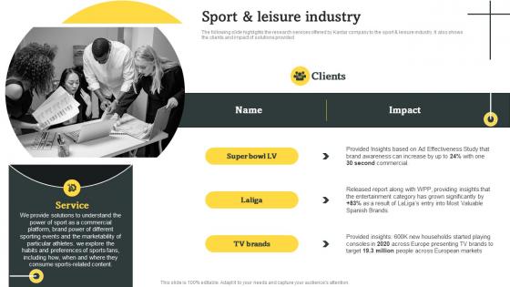 Sport And Leisure Industry Consulting Company Profile Ppt Professional Introduction CP SS V