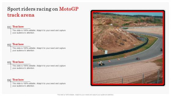 Sport Riders Racing On MOTOGP Track Arena