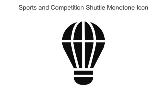 Sports And Competition Shuttle Monotone Icon In Powerpoint Pptx Png And Editable Eps Format