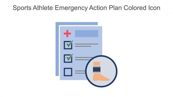 Sports Athlete Emergency Action Plan Colored Icon In Powerpoint Pptx Png And Editable Eps Format
