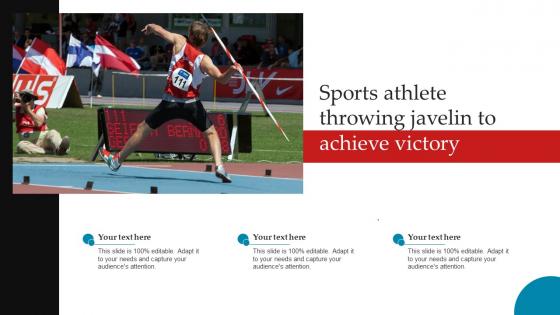 Sports Athlete Throwing Javelin To Achieve Victory