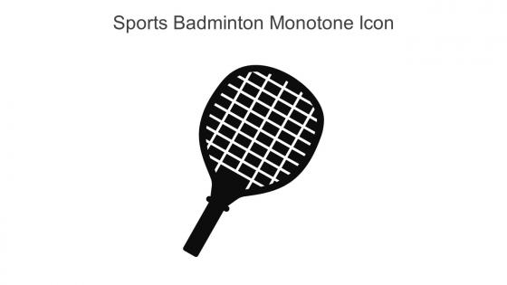 Sports Badminton Monotone Icon In Powerpoint Pptx Png And Editable Eps Format