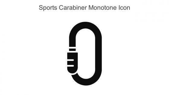 Sports Carabiner Monotone Icon In Powerpoint Pptx Png And Editable Eps Format