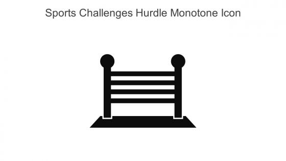 Sports Challenges Hurdle Monotone Icon In Powerpoint Pptx Png And Editable Eps Format