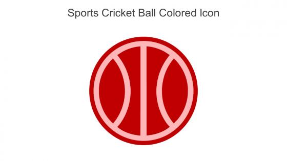 Sports Cricket Ball Colored Icon In Powerpoint Pptx Png And Editable Eps Format