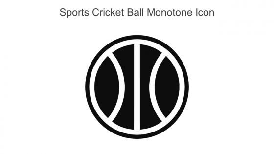 Sports Cricket Ball Monotone Icon In Powerpoint Pptx Png And Editable Eps Format