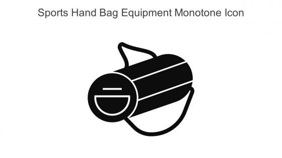 Sports Hand Bag Equipment Monotone Icon In Powerpoint Pptx Png And Editable Eps Format