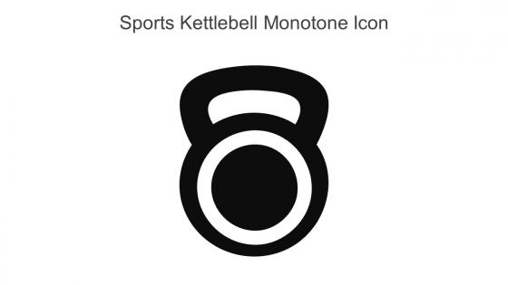 Sports Kettlebell Monotone Icon in powerpoint pptx png and editable eps format